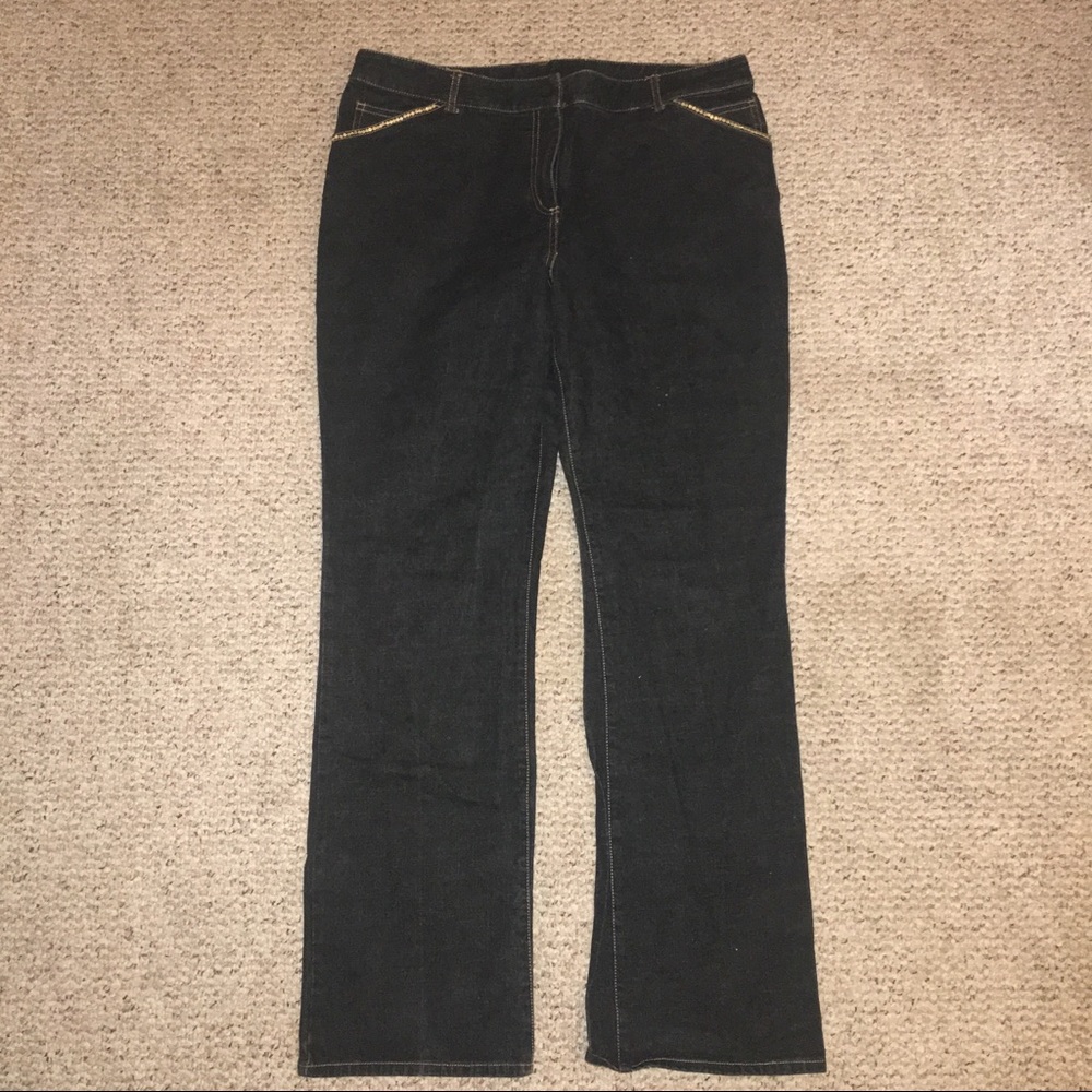 Casual Corner Jeans with Gold Glitter on pockets